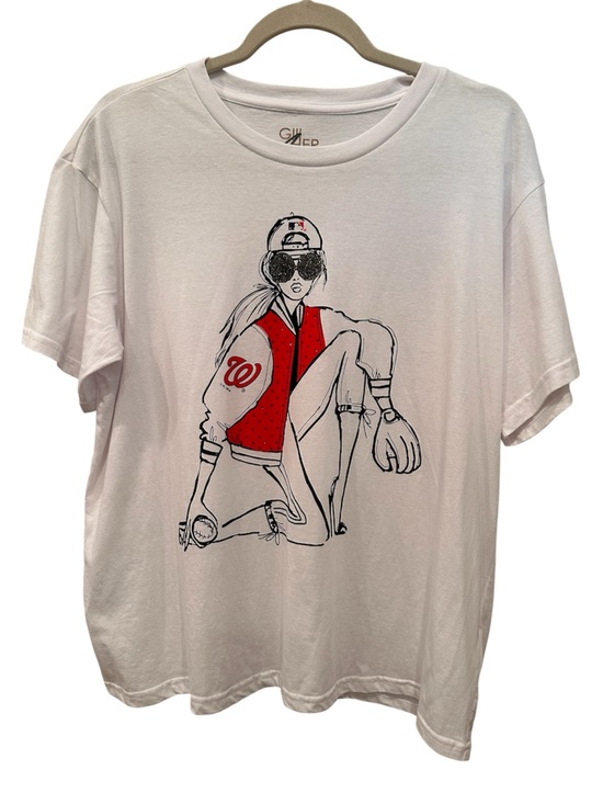 Gll4Her Tops - Washington Nationals Graphic Tee Baseball MLB Short Sleeve Graphic Sz XL
